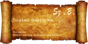 Szalma Boglárka névjegykártya